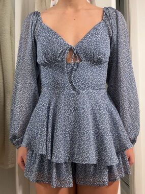 Altrd state floral blue romper